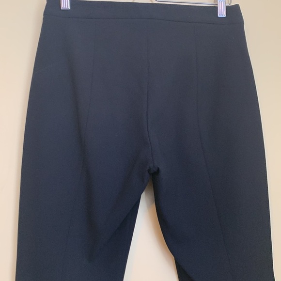 Theory | Classic Black Wool Blend Side Zip Stretch Notched Hem Pants Trousers 8 - Picture 12 of 14